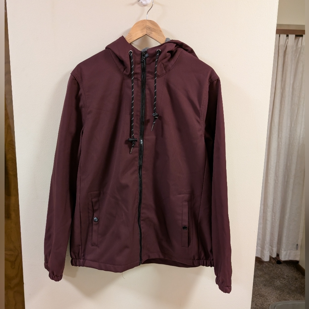 Nomad Softshell Hooded Jacket Lined Maroon Men’s Large